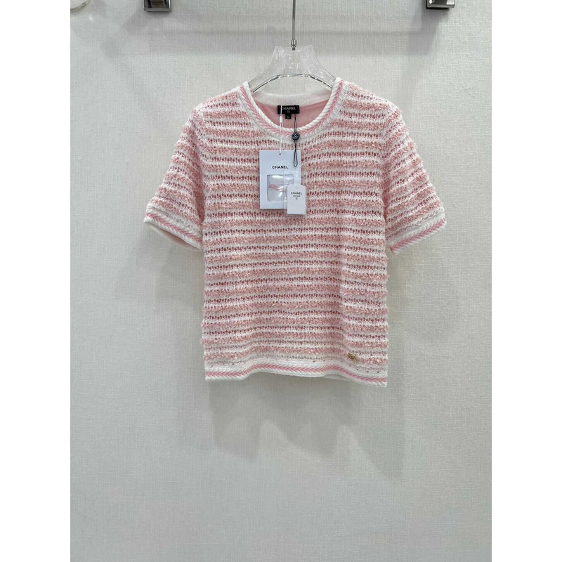 Ch*el shirt short sleeves pink