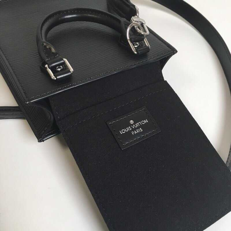 l**is V*t*n petit sac plat epi leather black