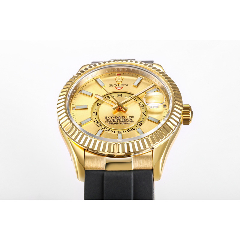 Rolex Sky-Dweller Wacth Gold And Black