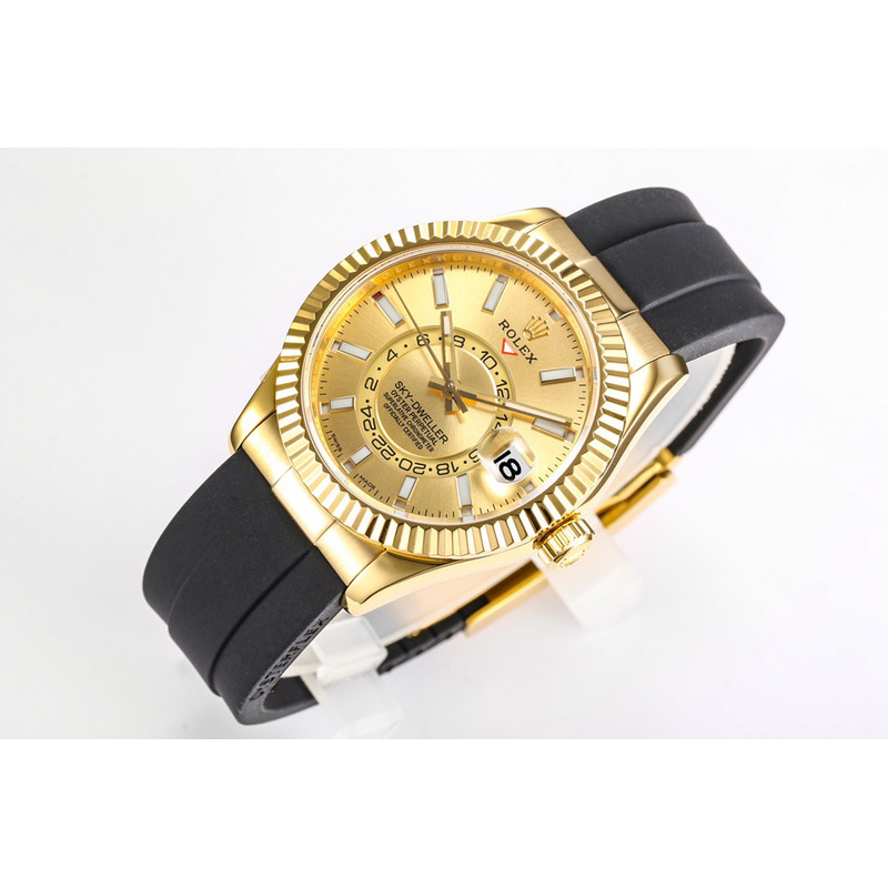 Rolex Sky-Dweller Wacth Gold And Black