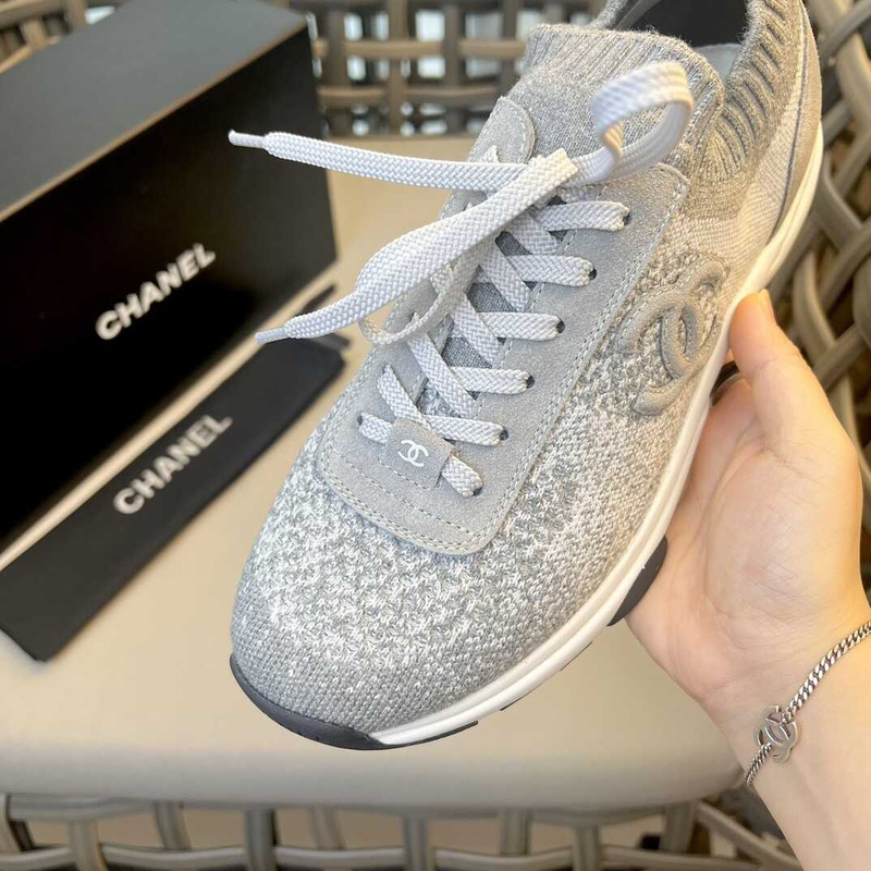 Ch*el sneakers gray