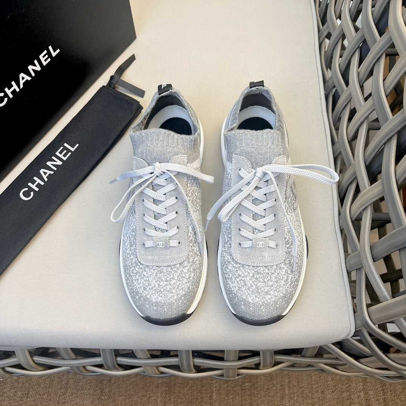 Ch*el sneakers gray