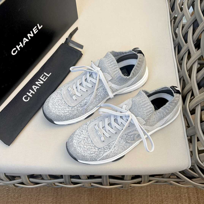 Ch*el sneakers gray