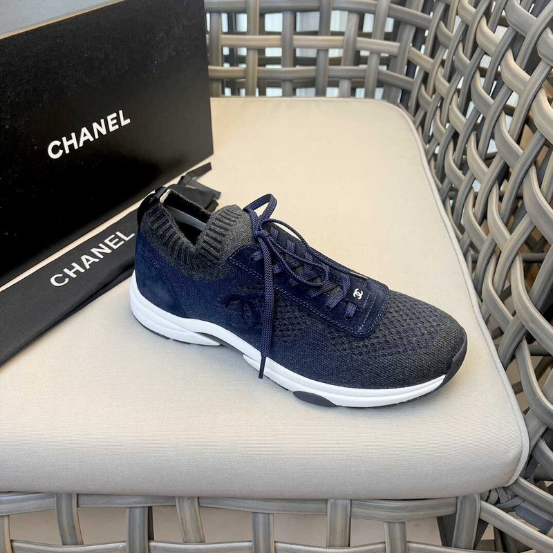 Ch*el sneakers blue and gray