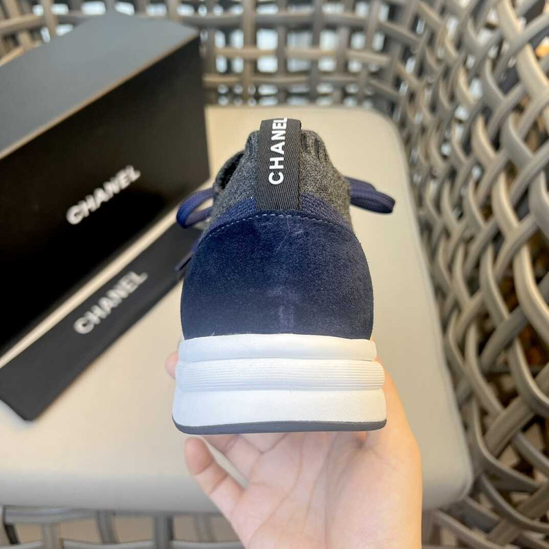 Ch*el sneakers blue and gray