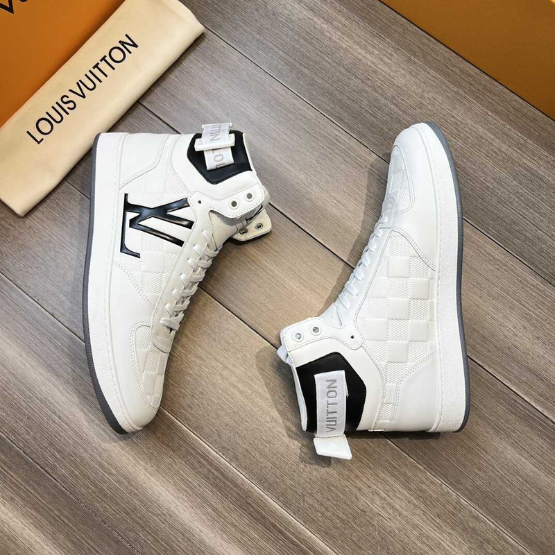 l**is V*t*n high-top sneakers white and black