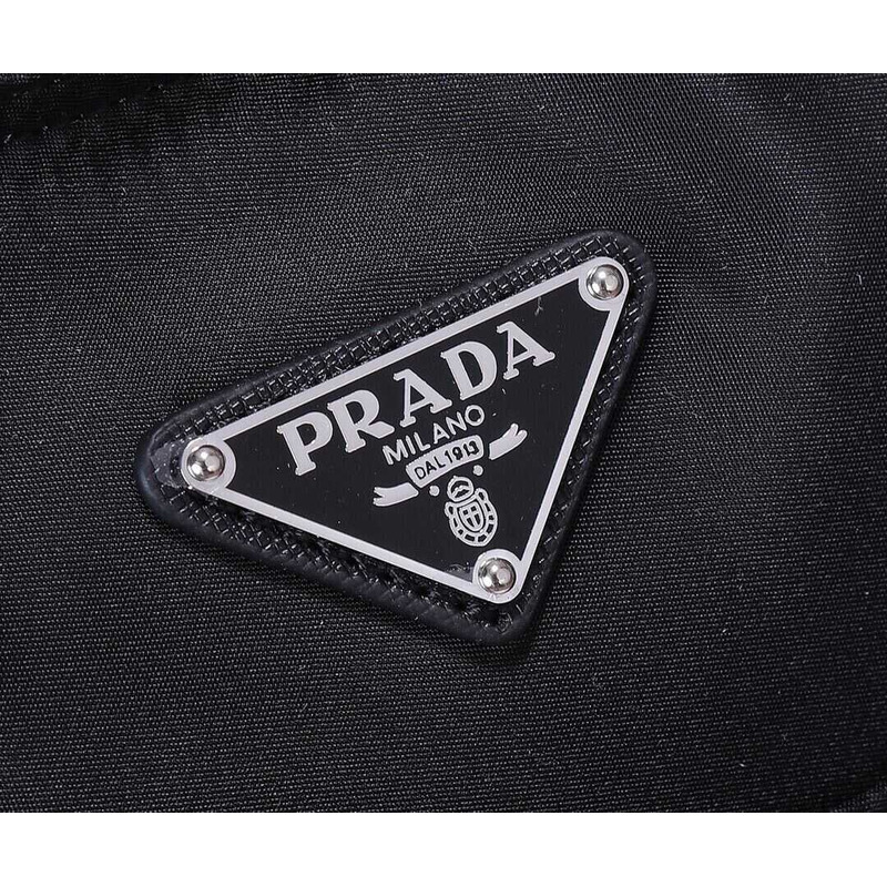 Pra*a recycled nylon tote bag black