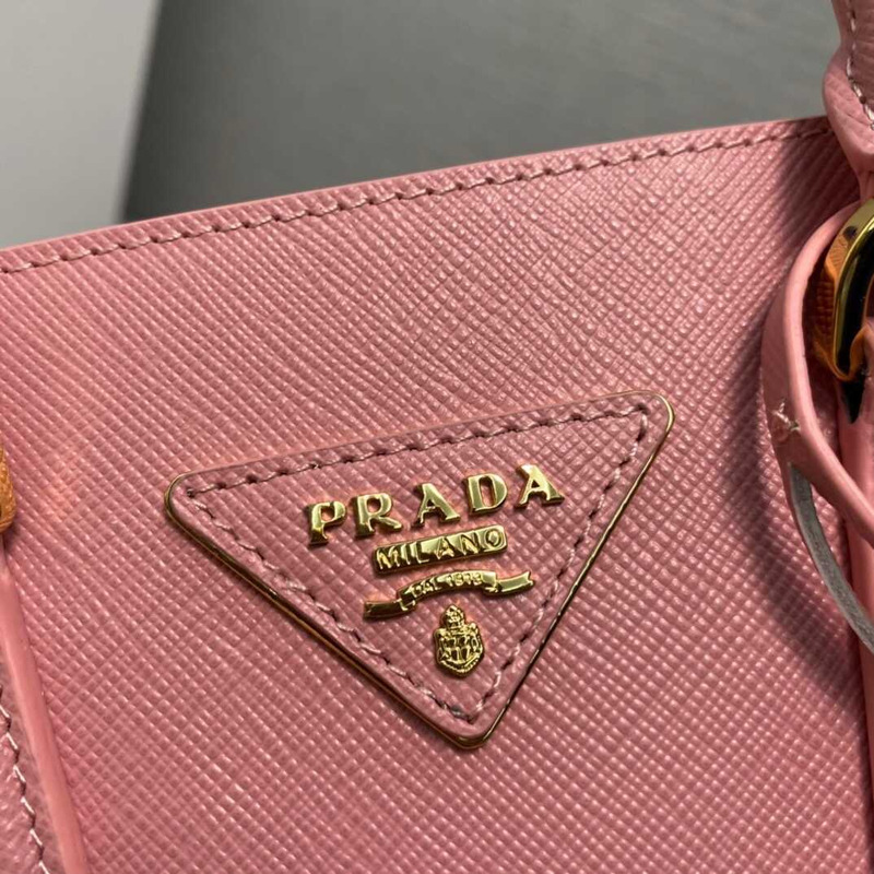 Pra*a saffiano leather handbag pink