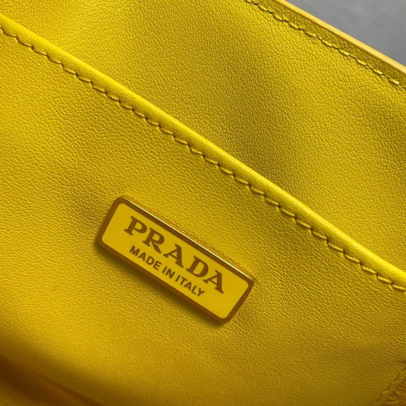 Pra*a saffiano leather handbag yellow