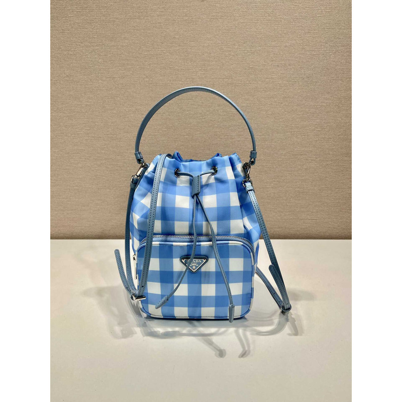 Pra*a duet printed re-nylon bag blue