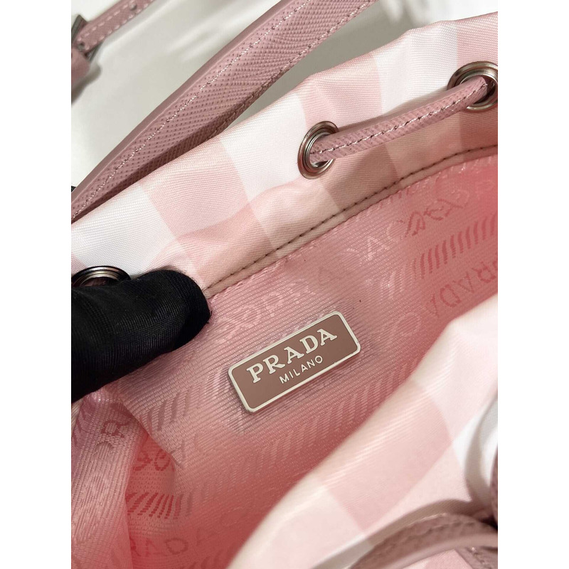 Pra*a duet printed re-nylon bag pink