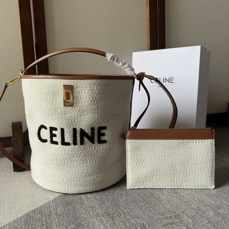 Ce**e bucket 16 Ce**e jacquard fabric bucket bag