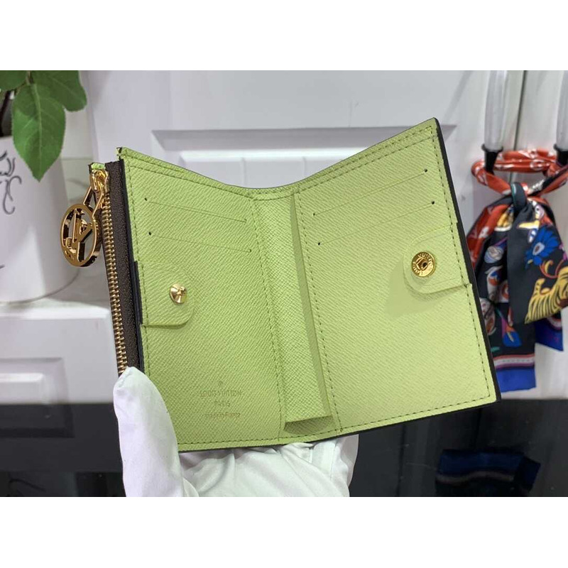 l**is V*t*n zippy wallet monogram green