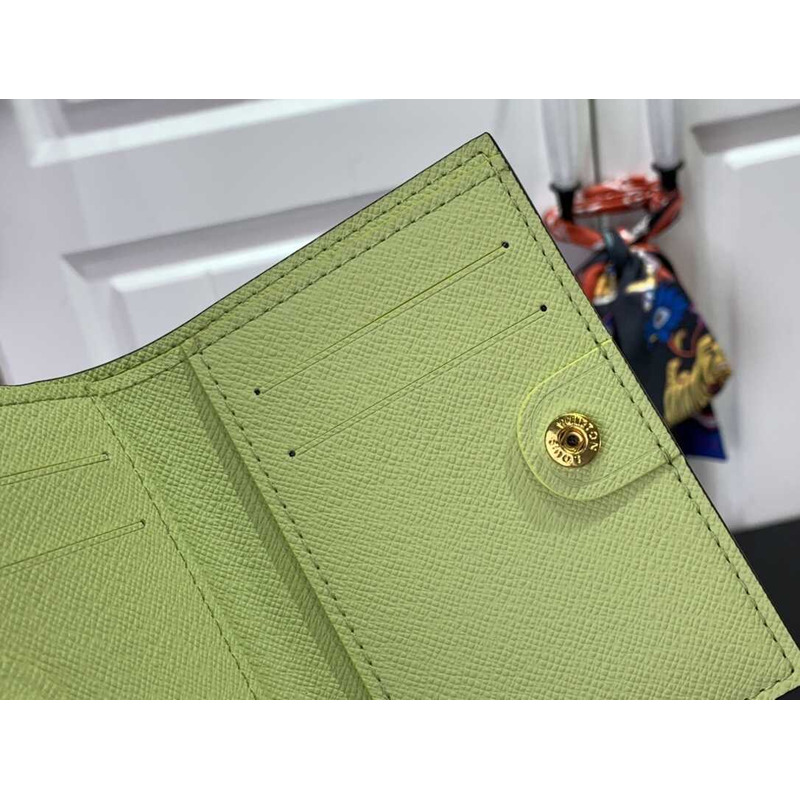 l**is V*t*n zippy wallet monogram green