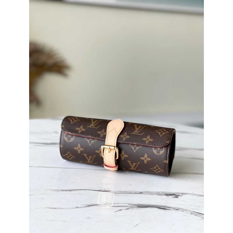 l**is V*t*n 3 watch case monogram canvas brown