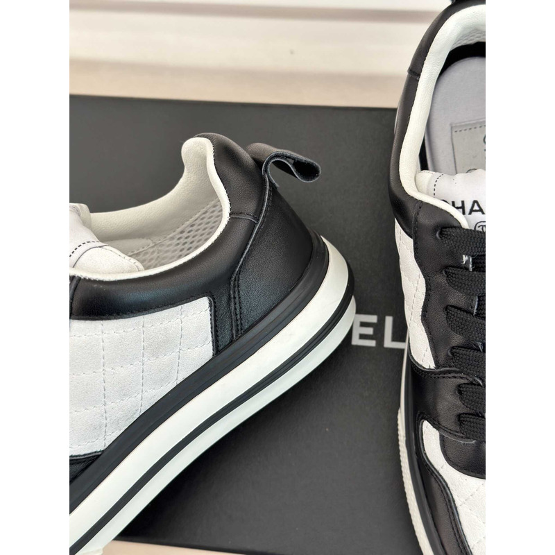 Ch*el sneakers low top black and white