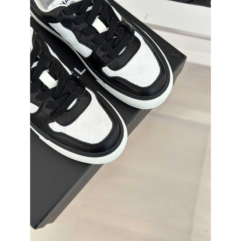 Ch*el sneakers low top black and white