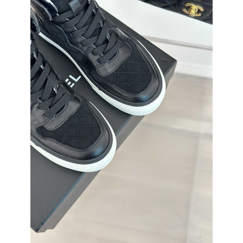 Ch*el sneakers high top black