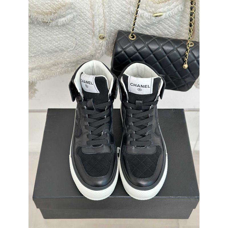 Ch*el sneakers high top black