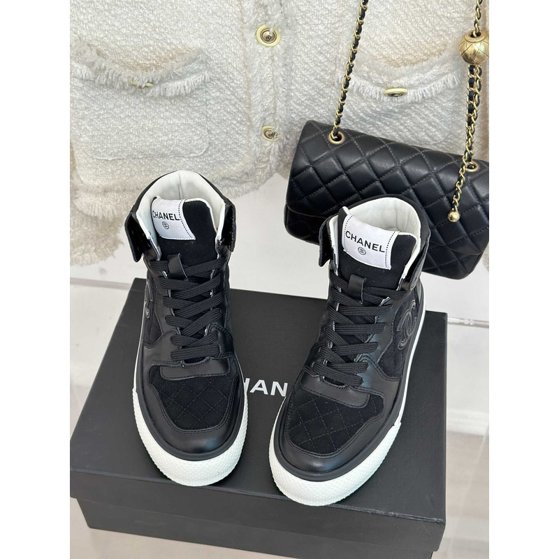 Ch*el sneakers high top black