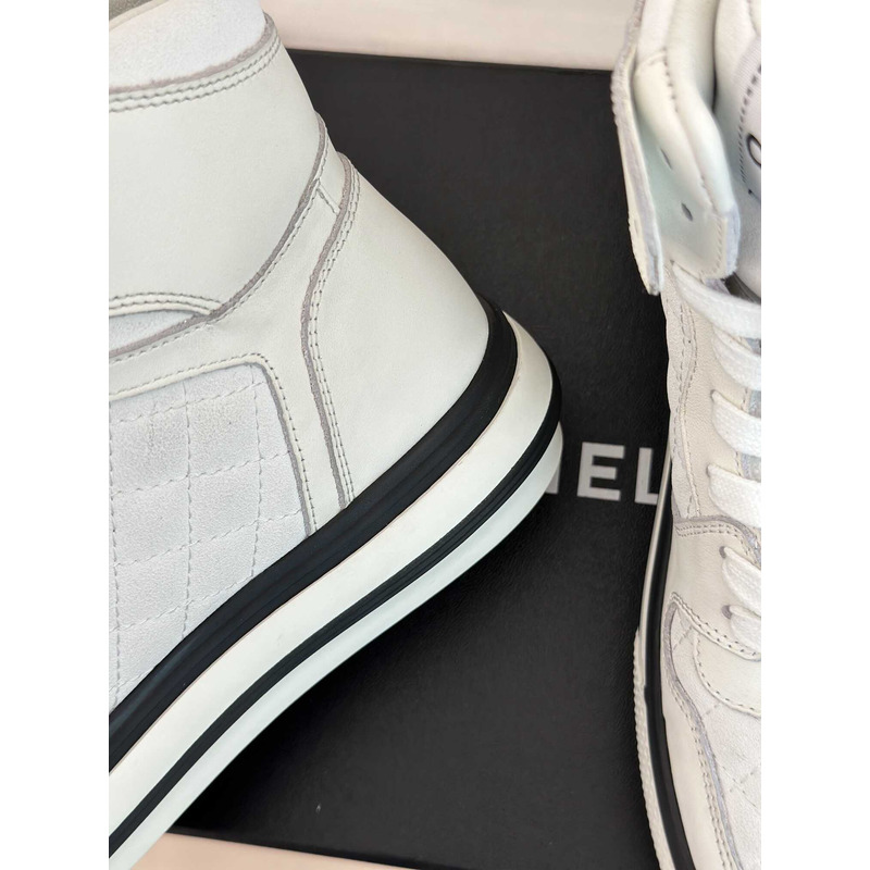 Ch*el sneakers high top white