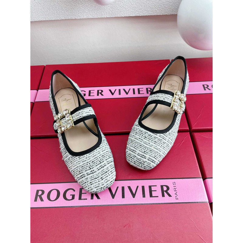 Roger Vivier Très Vivier Babies Ballet Flats White