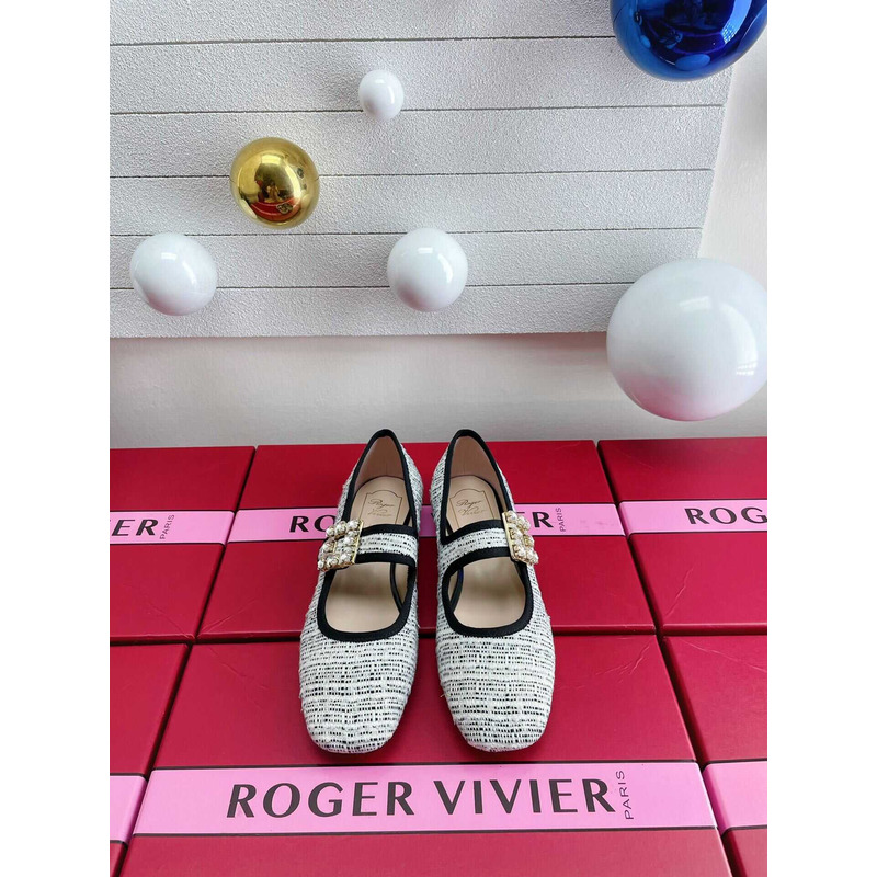 Roger Vivier Très Vivier Babies Ballet Flats White