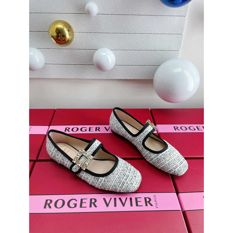 Roger Vivier Très Vivier Babies Ballet Flats White