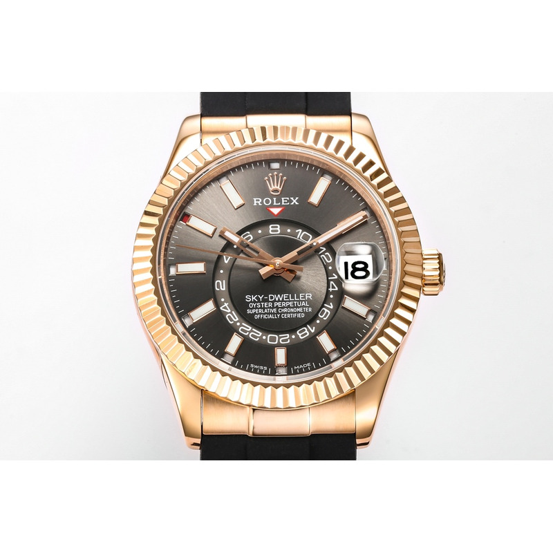 Rolex Sky-Dweller Wacth Gold And Black