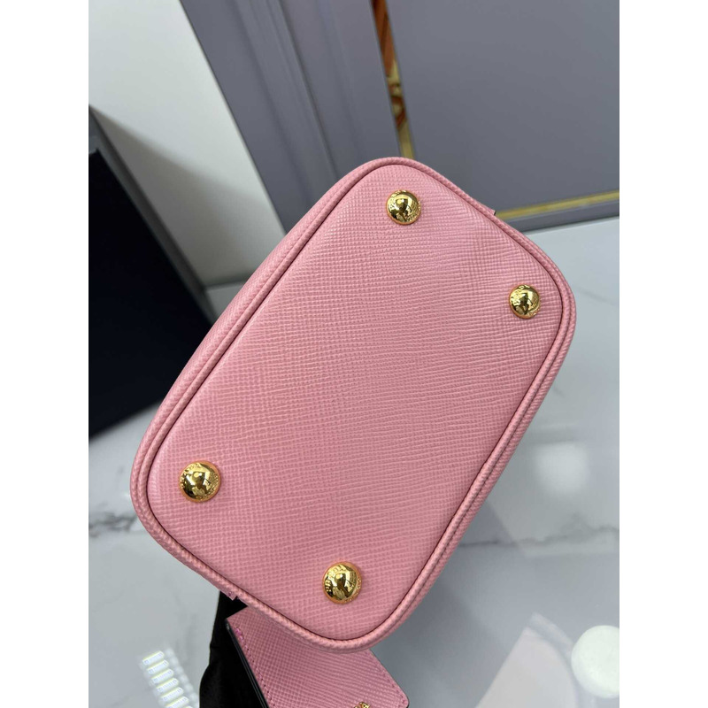 Pra*a double small saffiano bag pink