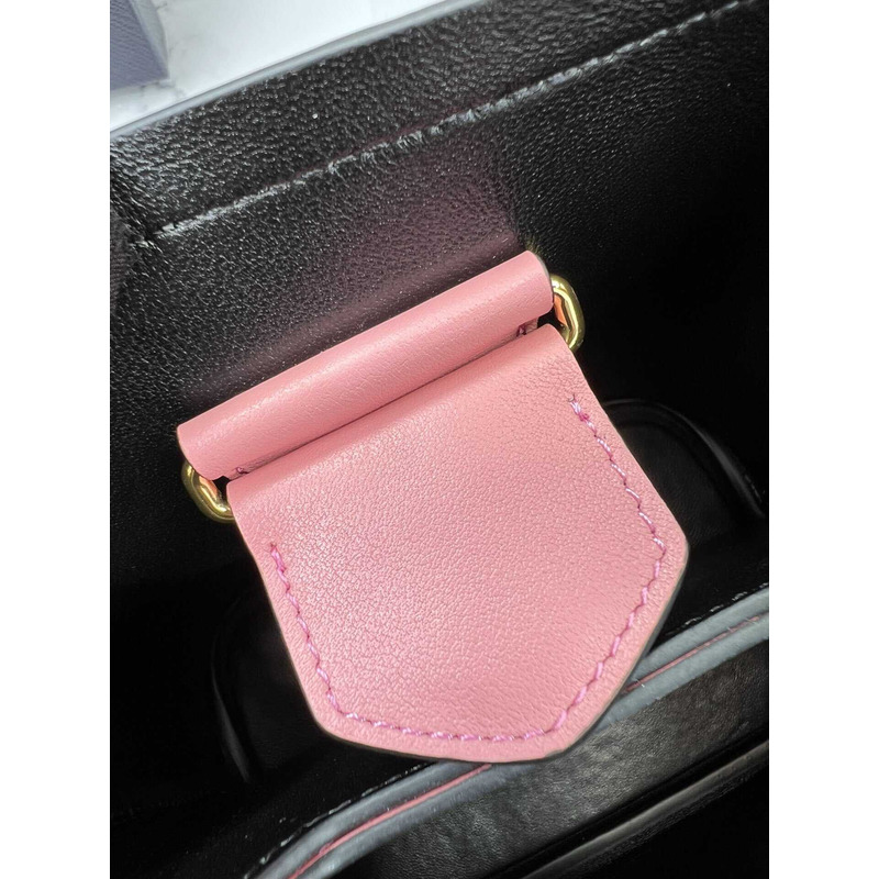 Pra*a double small saffiano bag pink