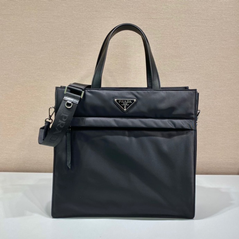 Pra*a re-nylon regenerated nylon tote bag black