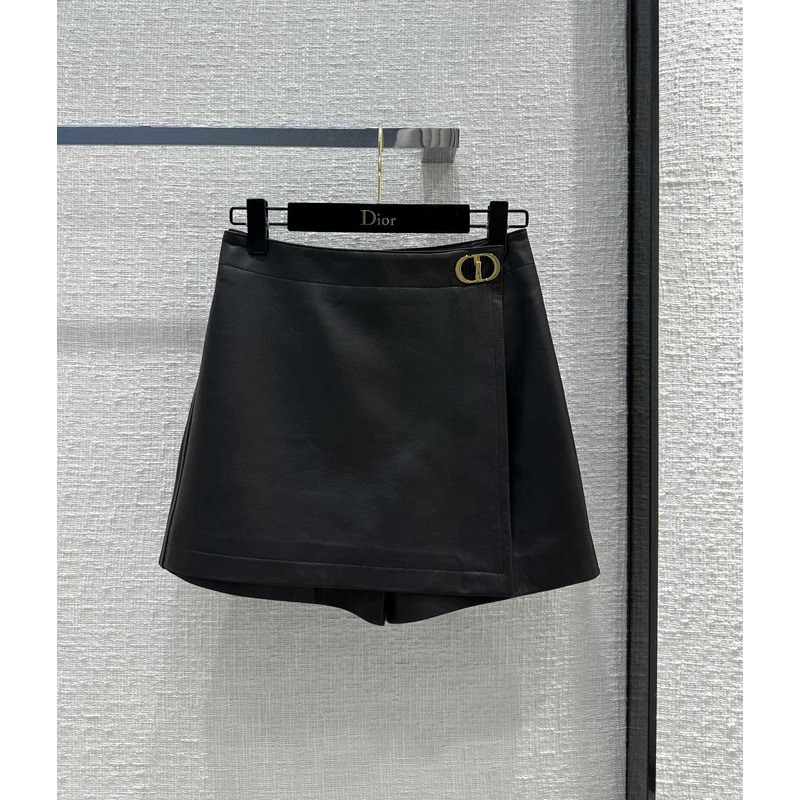 D*or skort with cd buckle leather black