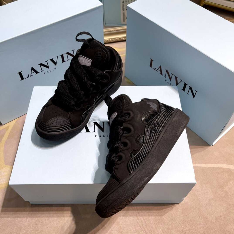 Lanvin Pre-owned Leather Curb Dark Brown