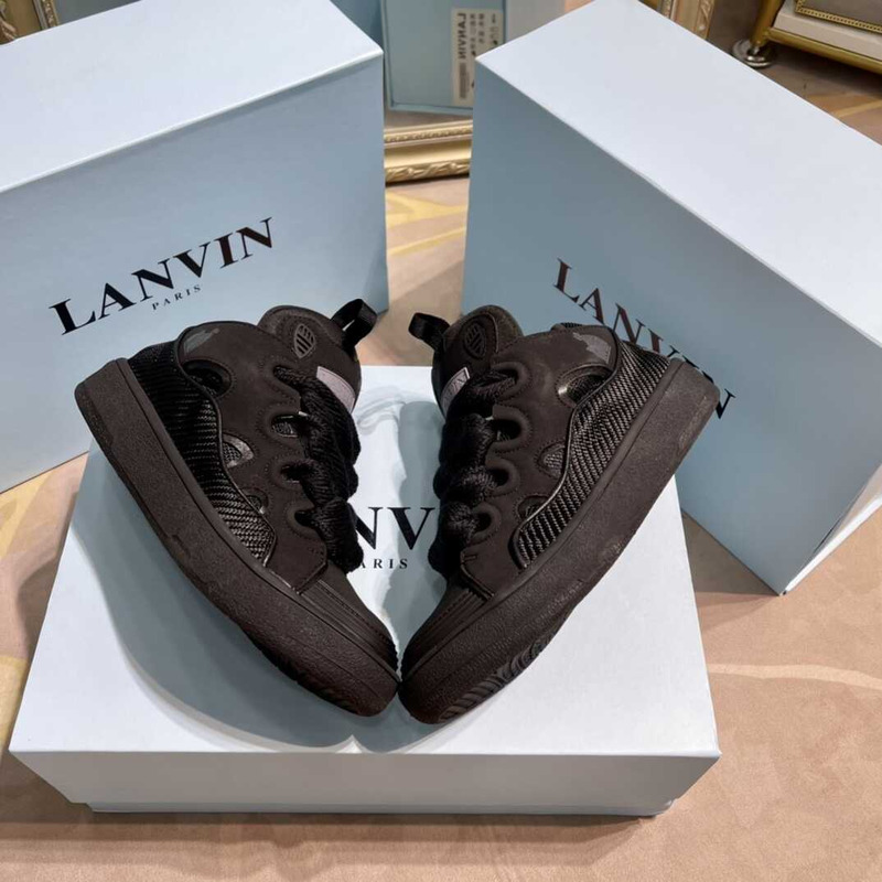 Lanvin Pre-owned Leather Curb Dark Brown