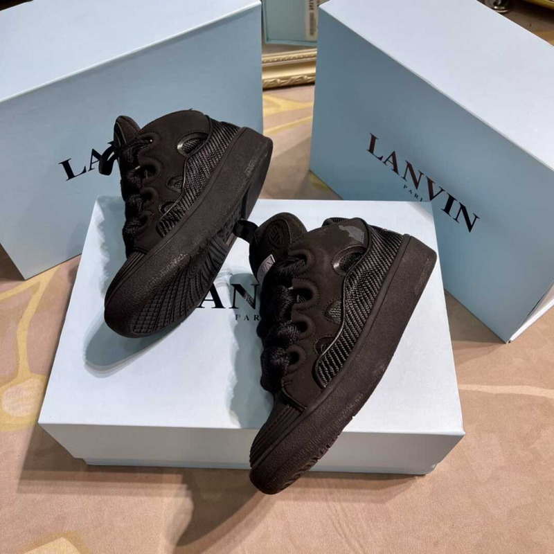 Lanvin Pre-owned Leather Curb Dark Brown