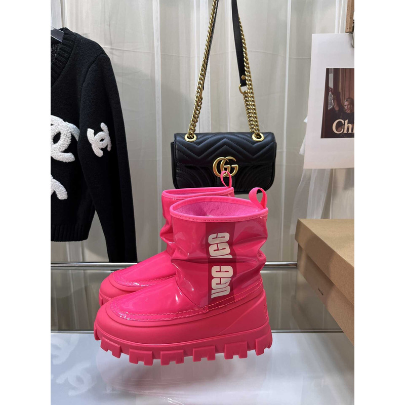 UGG Women\''s Classic Brellah Mini-Rain Boots Pink