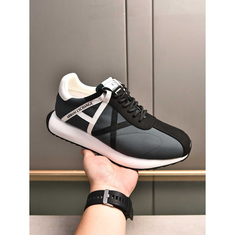 Armani Exchange Logo Low Top Sneaker Black&Grey