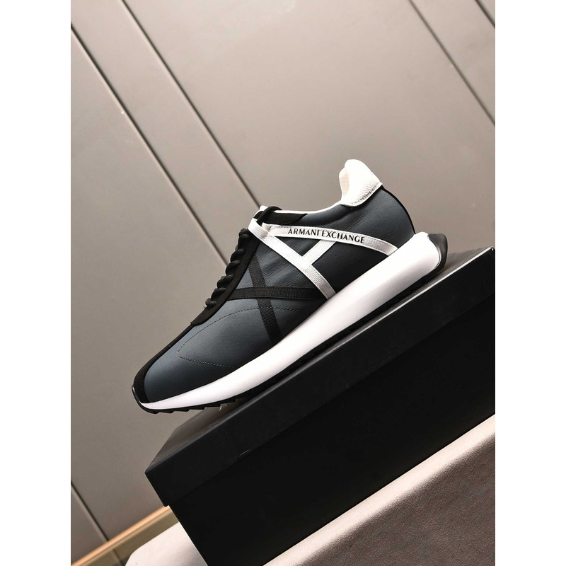 Armani Exchange Logo Low Top Sneaker Black&Grey