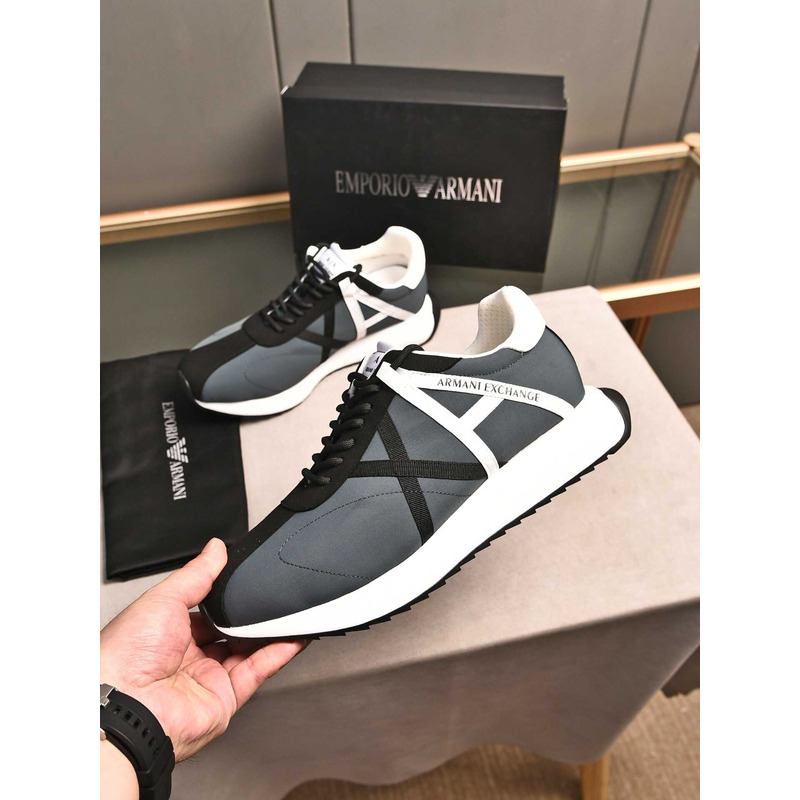 Armani Exchange Logo Low Top Sneaker Black&Grey