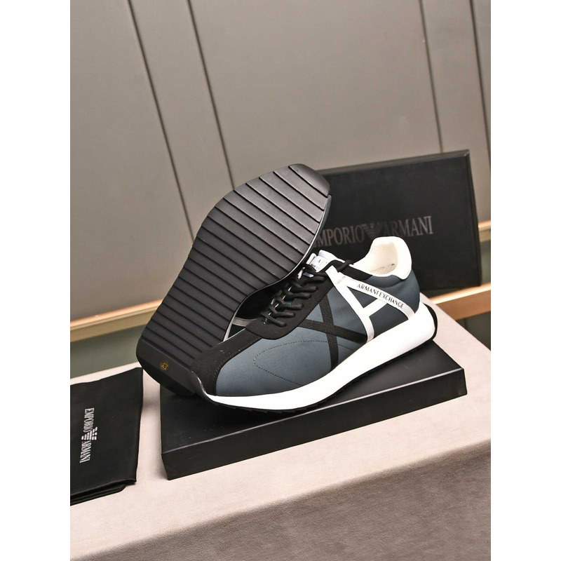 Armani Exchange Logo Low Top Sneaker Black&Grey