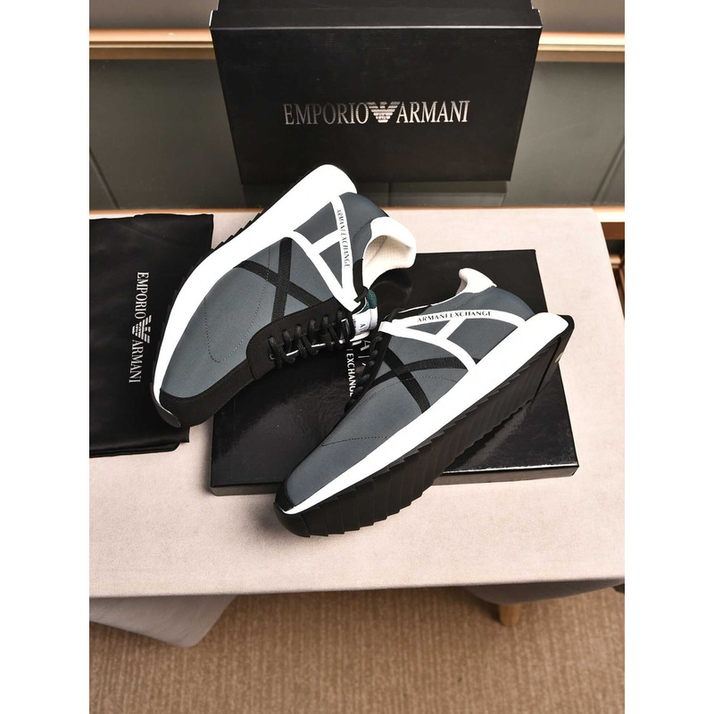 Armani Exchange Logo Low Top Sneaker Black&Grey