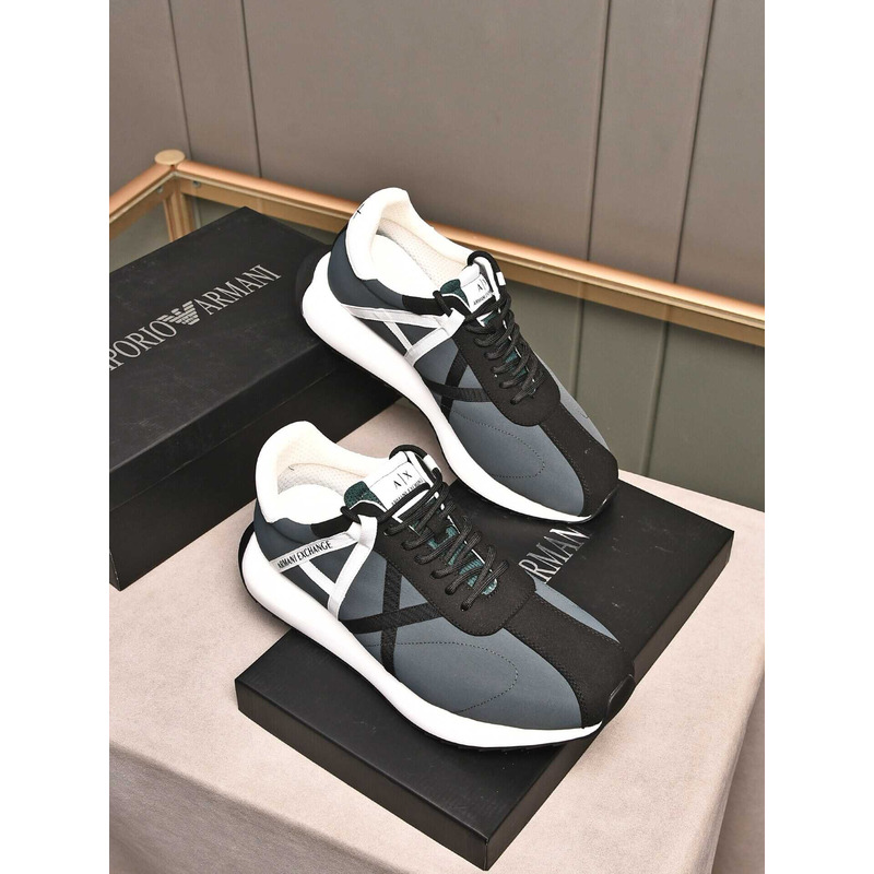 Armani Exchange Logo Low Top Sneaker Black&Grey