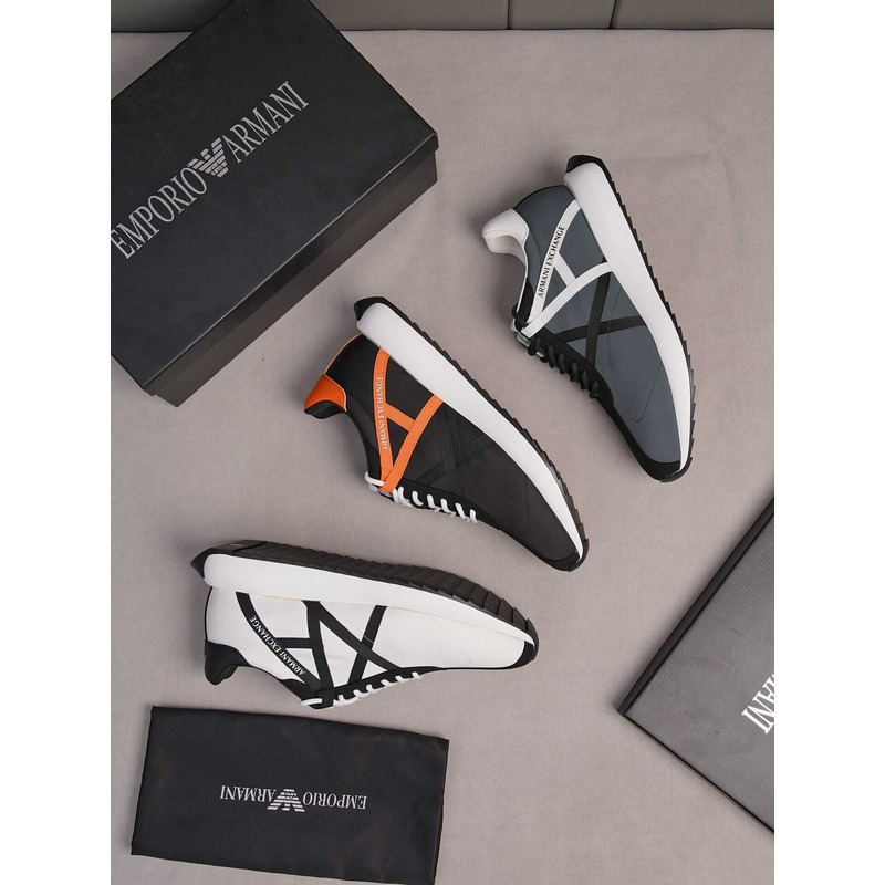 Armani Exchange Logo Low Top Sneaker Black&Grey