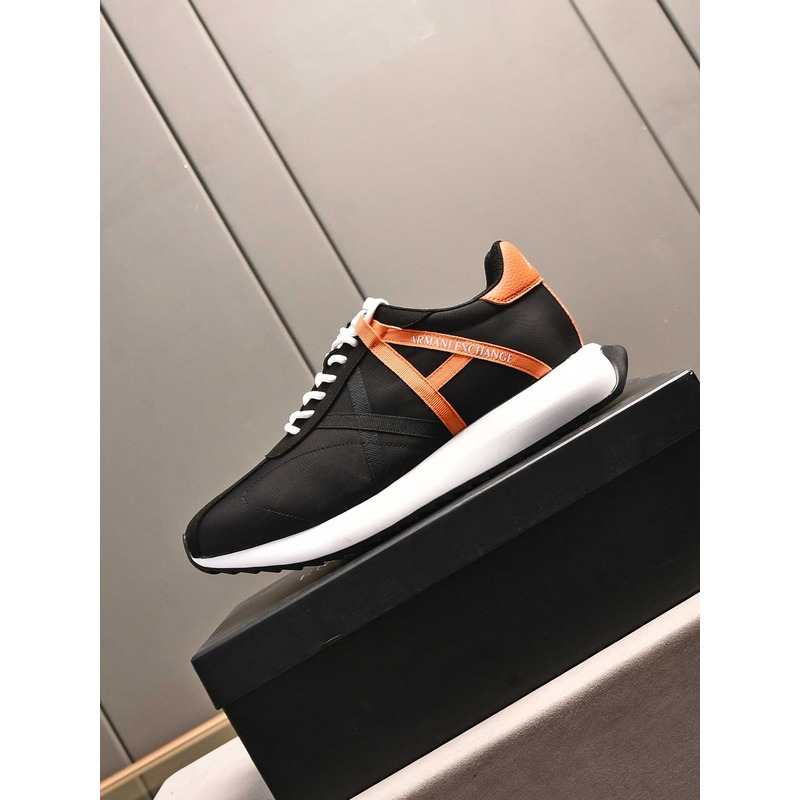 Armani Exchange Logo Low Top Sneaker Black&Orange