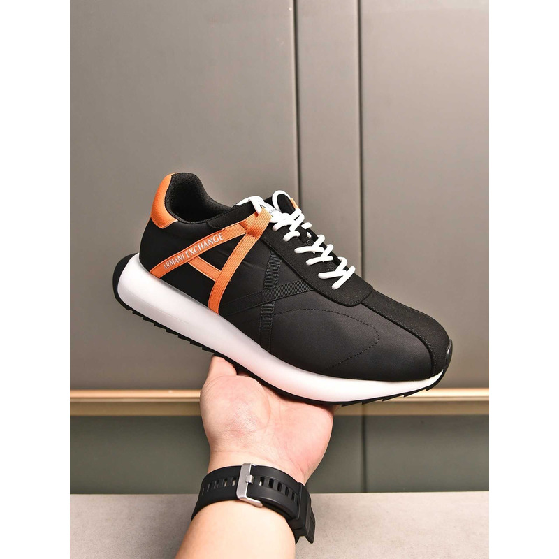 Armani Exchange Logo Low Top Sneaker Black&Orange