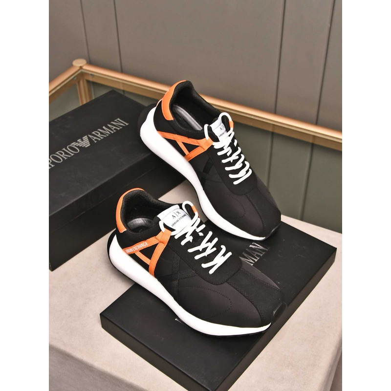 Armani Exchange Logo Low Top Sneaker Black&Orange