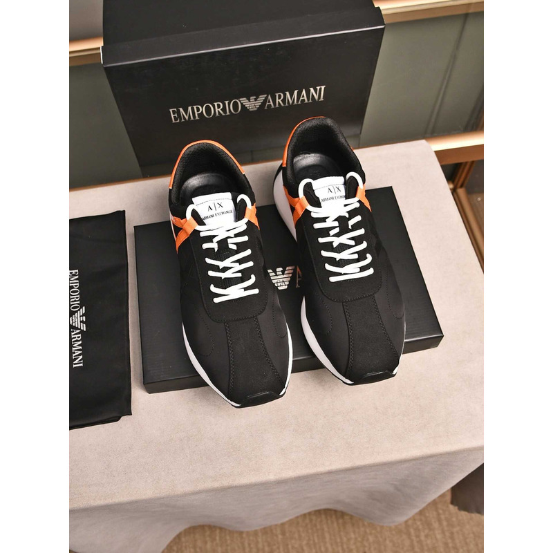 Armani Exchange Logo Low Top Sneaker Black&Orange