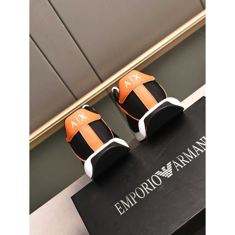 Armani Exchange Logo Low Top Sneaker Black&Orange