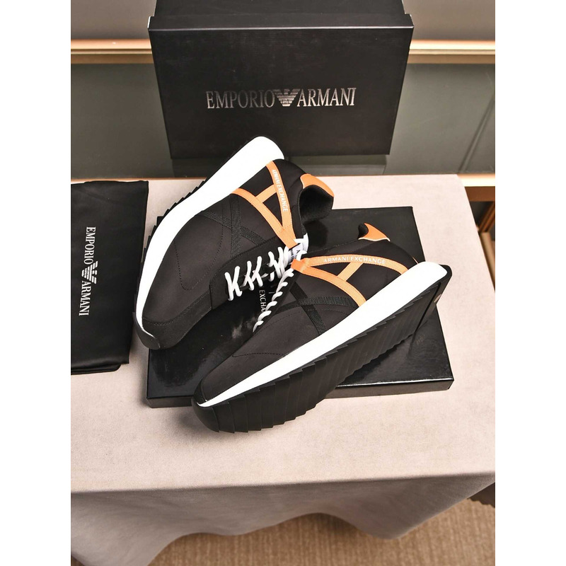 Armani Exchange Logo Low Top Sneaker Black&Orange